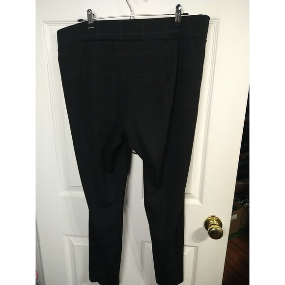 Ellen Tracey Woman XL Pants Effortless Elastic Waist Windowpane Taper Stretch - Picture 10 of 10